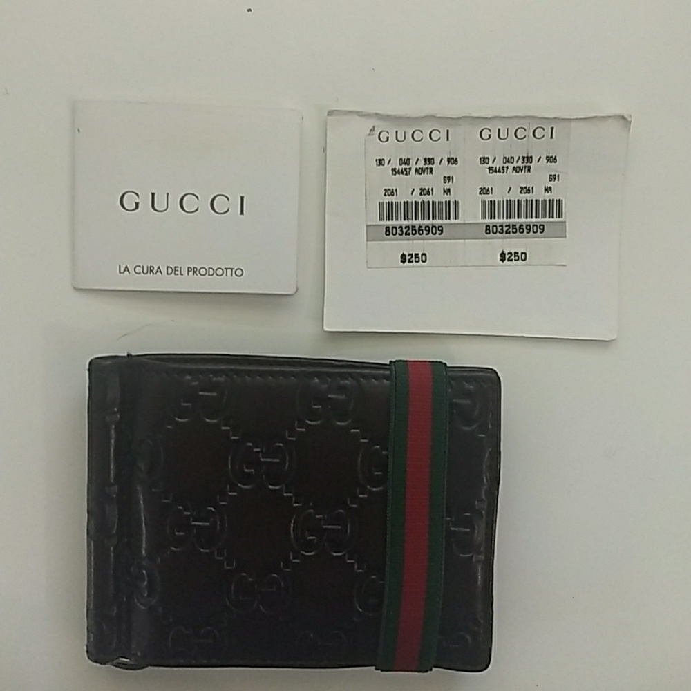 AUTHENTIC Brown leather Gucci wallet